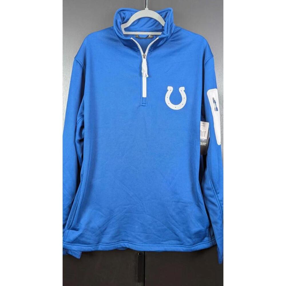 NFL Indianapolis Colts Blue Quarter Zip Pullover Sweatshirt